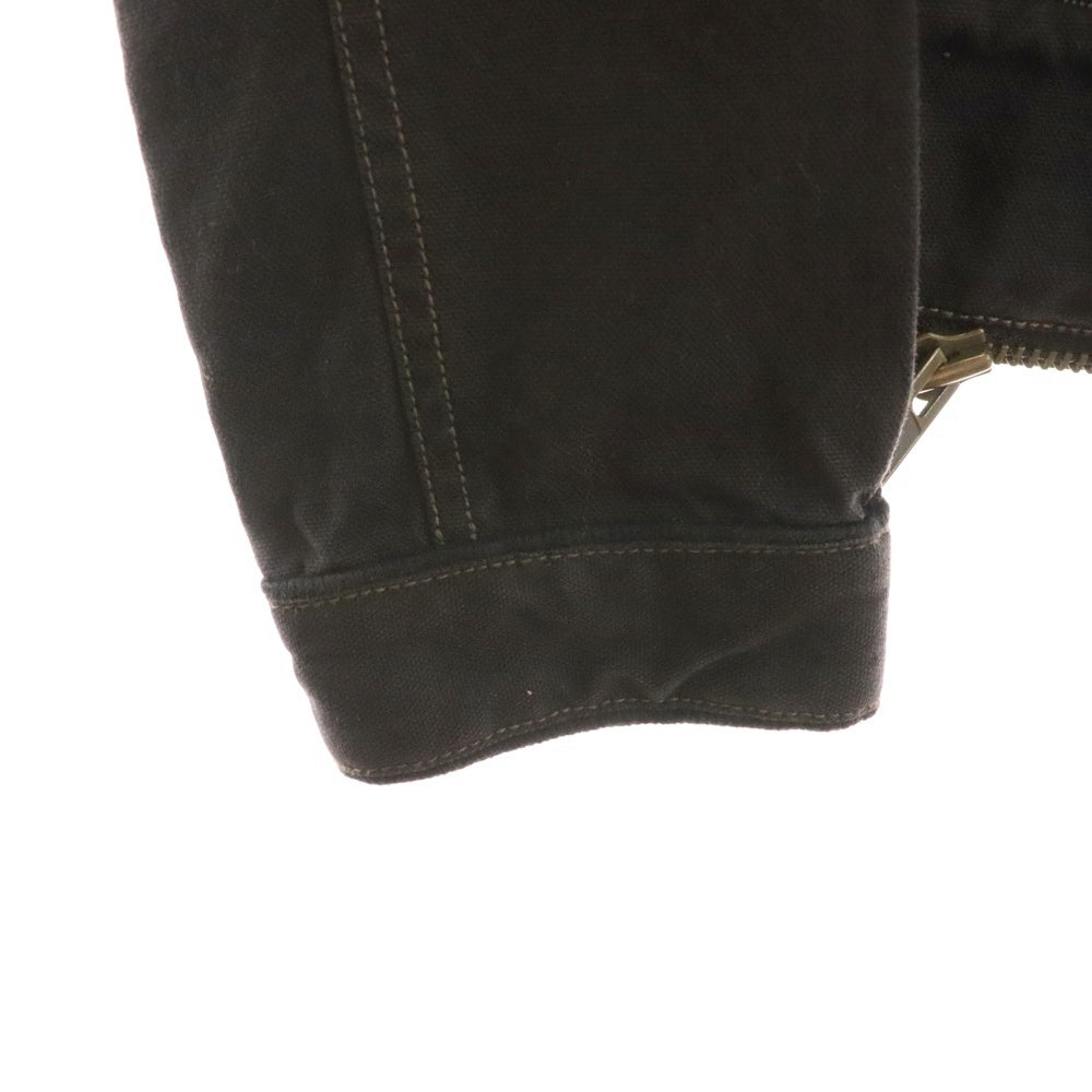 L.G.B.(ルグランブルー) ショルダーパッチ バックポケット リブジップ デニムジャケット ブラック 1418M83