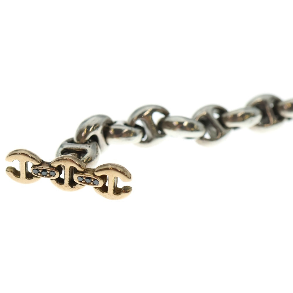 HOORSENBUHS(ホーセンブース) ×Ron Herman 10MM OPEN-LINK DIAMOND WALLET CHAIN ロンハーマン別注 K18コンビ オープンリンク ブラックダイヤモンド ウォレットチェーン