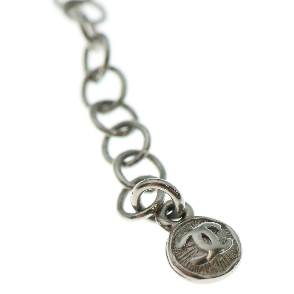 CHANEL(シャネル) ココマーク ラインストーン ホワイトパール ロング ネックレス ホワイト