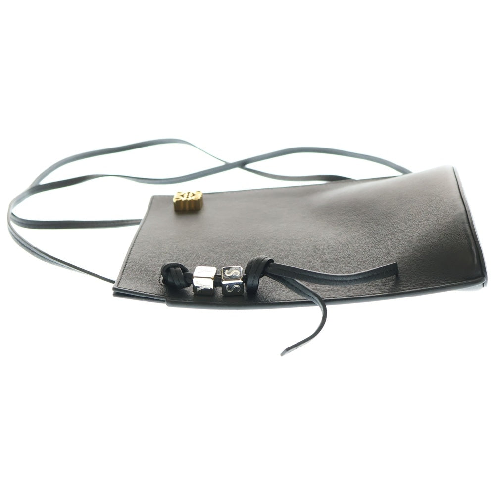 LOEWE(ロエベ) アナグラム ダイスポケット クラシックカーフ レザー ショルダーバッグ ブラック C630R12X01