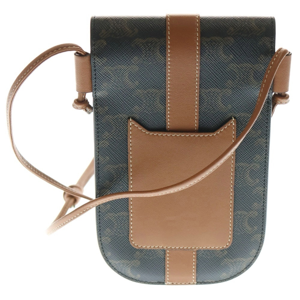 CELINE(セリーヌ) トリオンフ モバイル フォンショルダー ポーチ バッグ ブラウン 10H742DCH