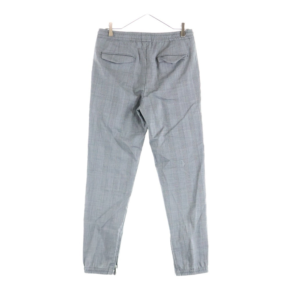 DIOR(ディオール) 21SS ドローストリング チェック スラックス ロングパンツ グレー 113C122A4995