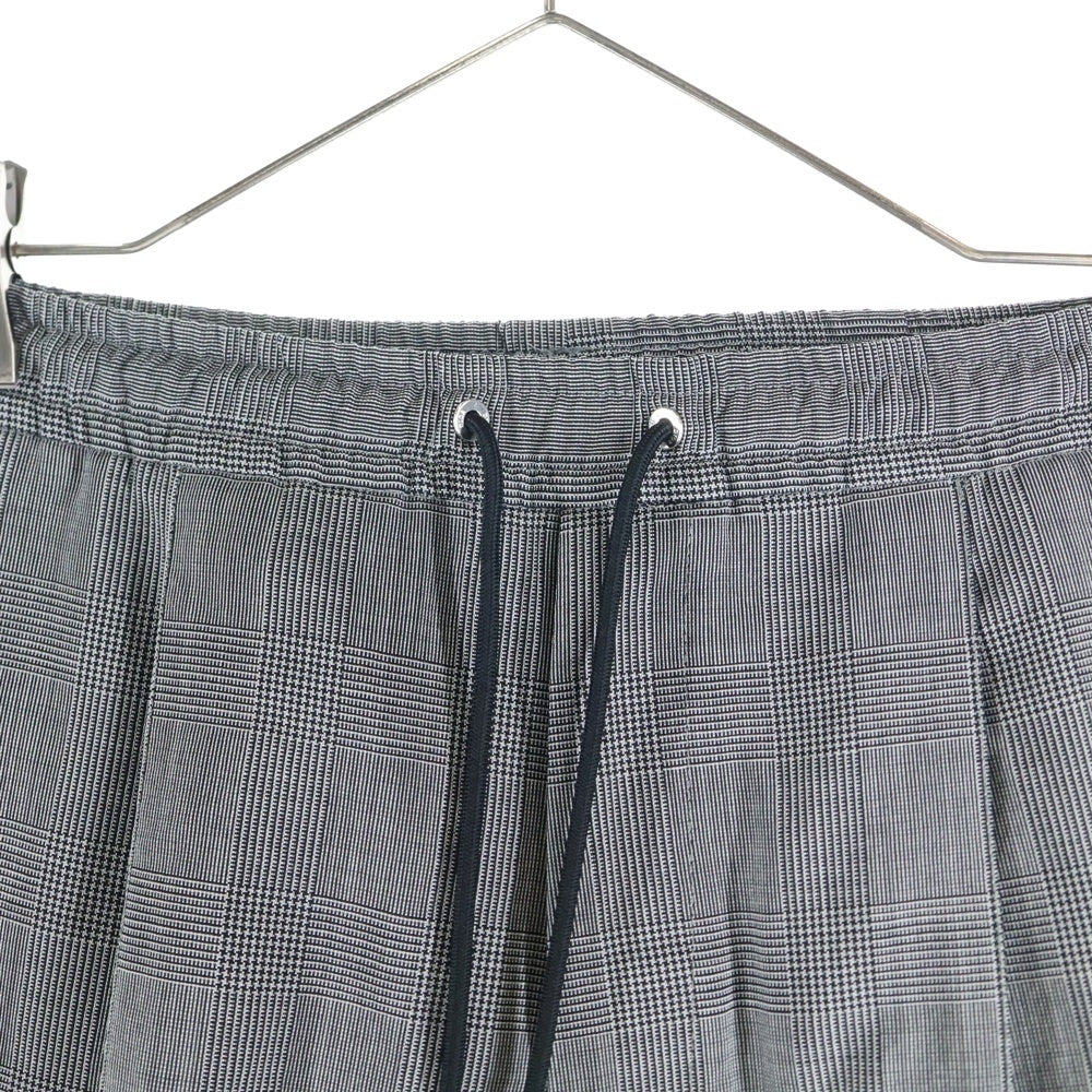 DIOR(ディオール) 21SS ドローストリング チェック スラックス ロングパンツ グレー 113C122A4995