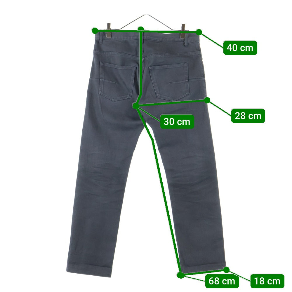 Dior HOMME(ディオールオム) ボタンフライ スリム テーパード デニムパンツ グレー 433D007TX184