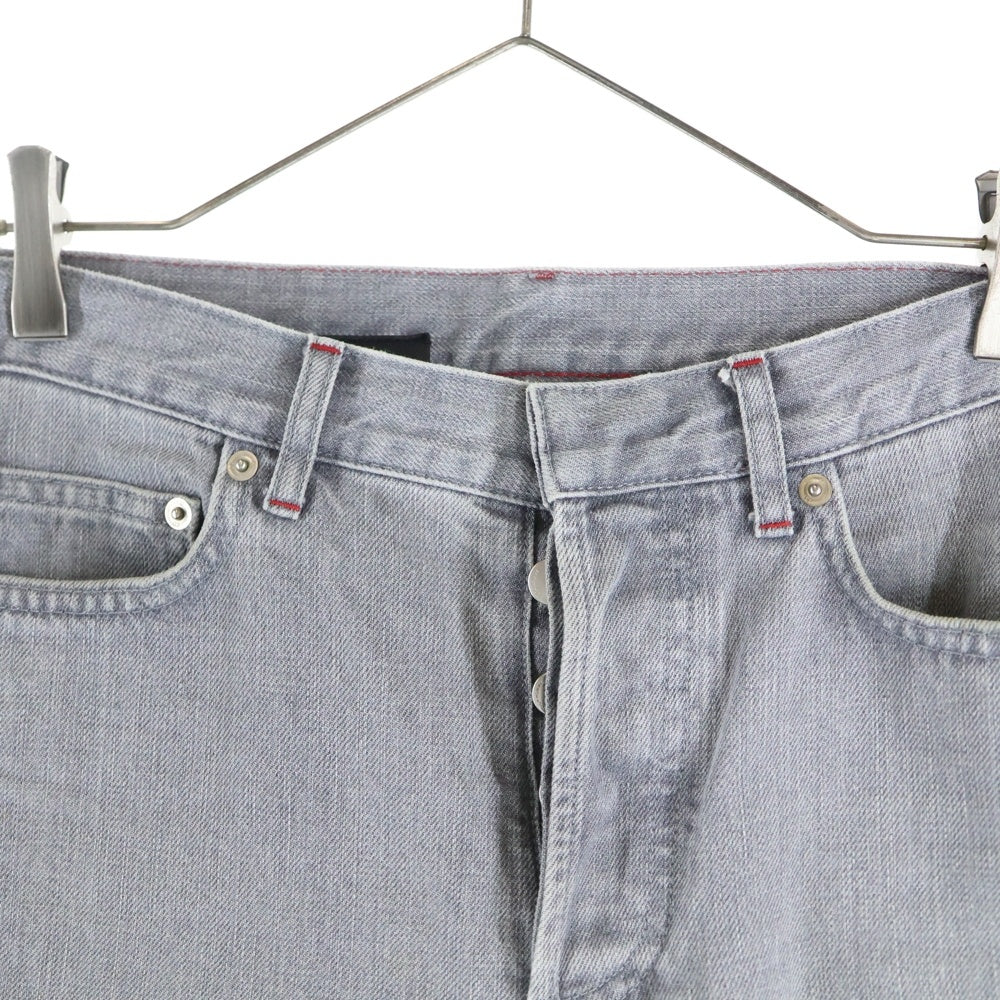 Dior HOMME(ディオールオム) ボタンフライ ストレート デニムパンツ グレー 763D064TX997