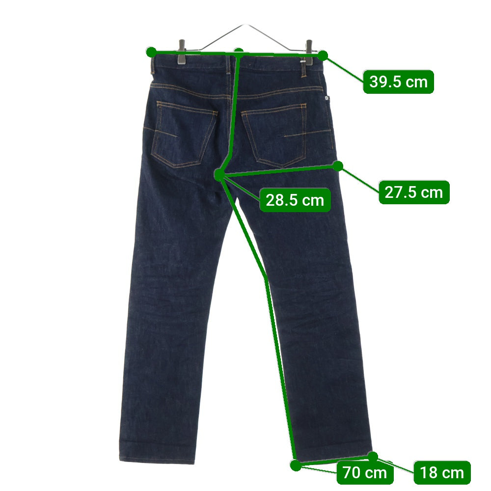 Dior HOMME(ディオールオム) ボタンフライ ストレート デニムパンツ インディゴ 433D020TY111