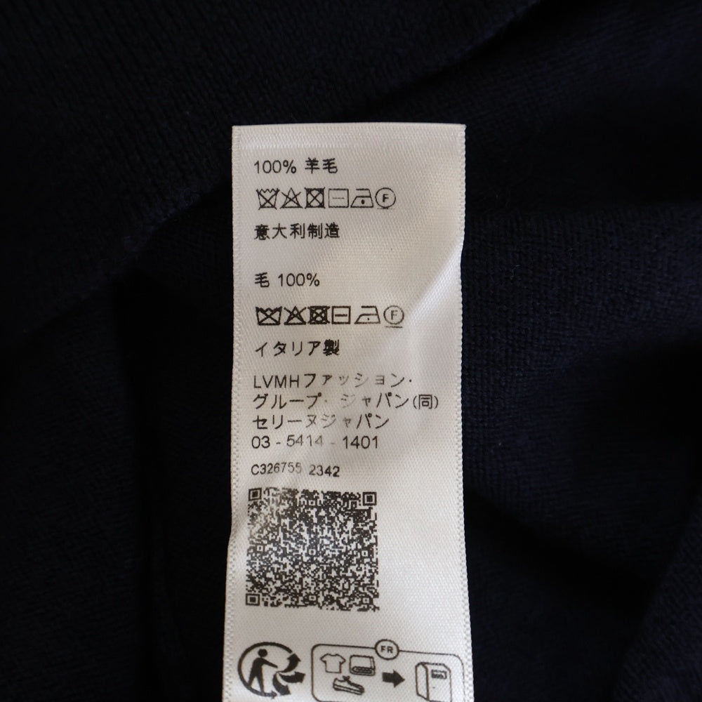 CELINE(セリーヌ) トリオンフ クラシック ウール クルーネック ニットセーター ネイビー 24H80322U.07MR