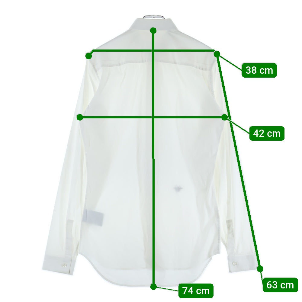 Dior HOMME(ディオールオム) 18AW BEE刺繍 レギュラーカラー ロングスリーブ 長袖シャツ ホワイト 563C523B1223