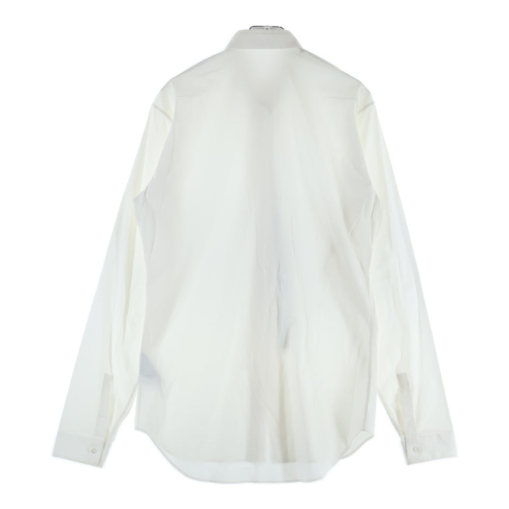 Dior HOMME(ディオールオム) 18AW フェイクネクタイ BEE刺繍 比翼ボタン レギュラーカラー ロングスリーブ 長袖シャツ ホワイト 833C559K1223
