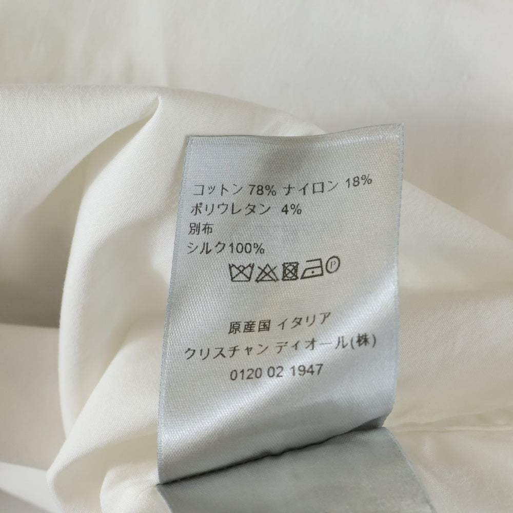 Dior HOMME(ディオールオム) 18AW フェイクネクタイ BEE刺繍 比翼ボタン レギュラーカラー ロングスリーブ 長袖シャツ ホワイト 833C559K1223
