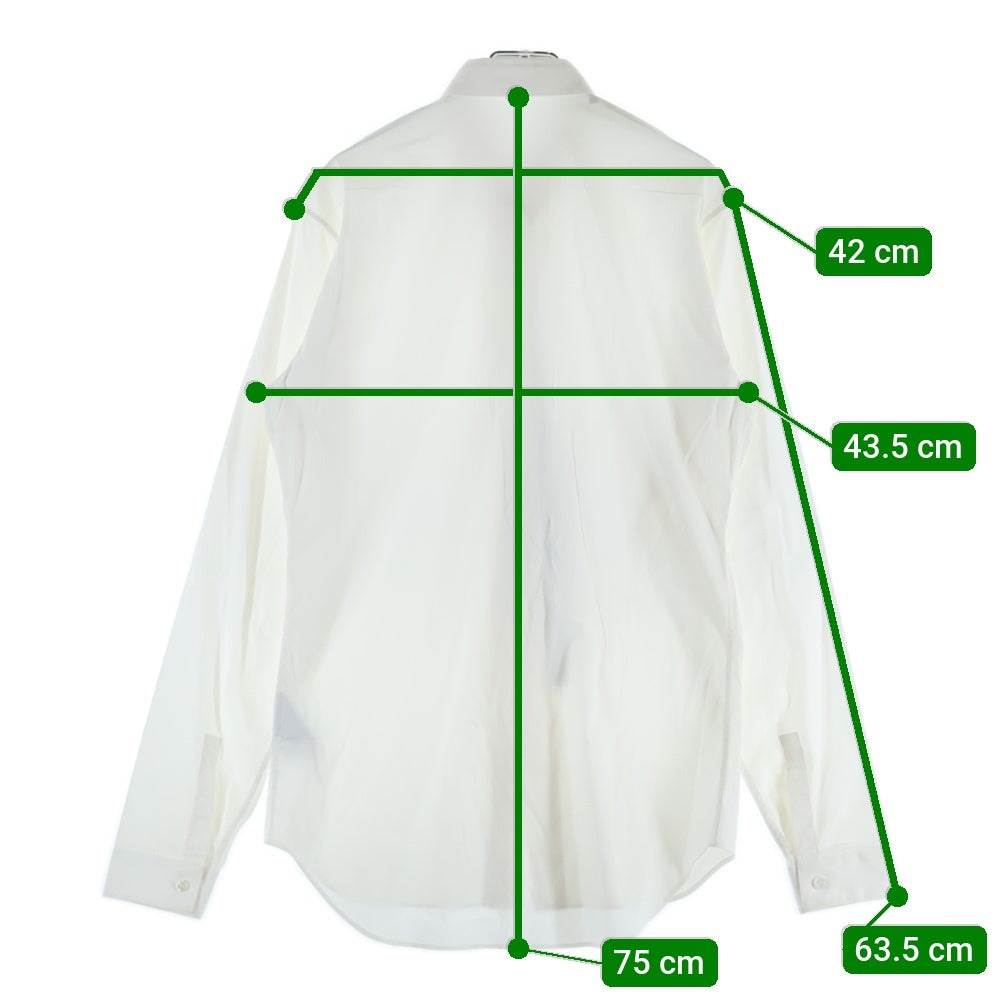 Dior HOMME(ディオールオム) 18AW フェイクネクタイ BEE刺繍 比翼ボタン レギュラーカラー ロングスリーブ 長袖シャツ ホワイト 833C559K1223