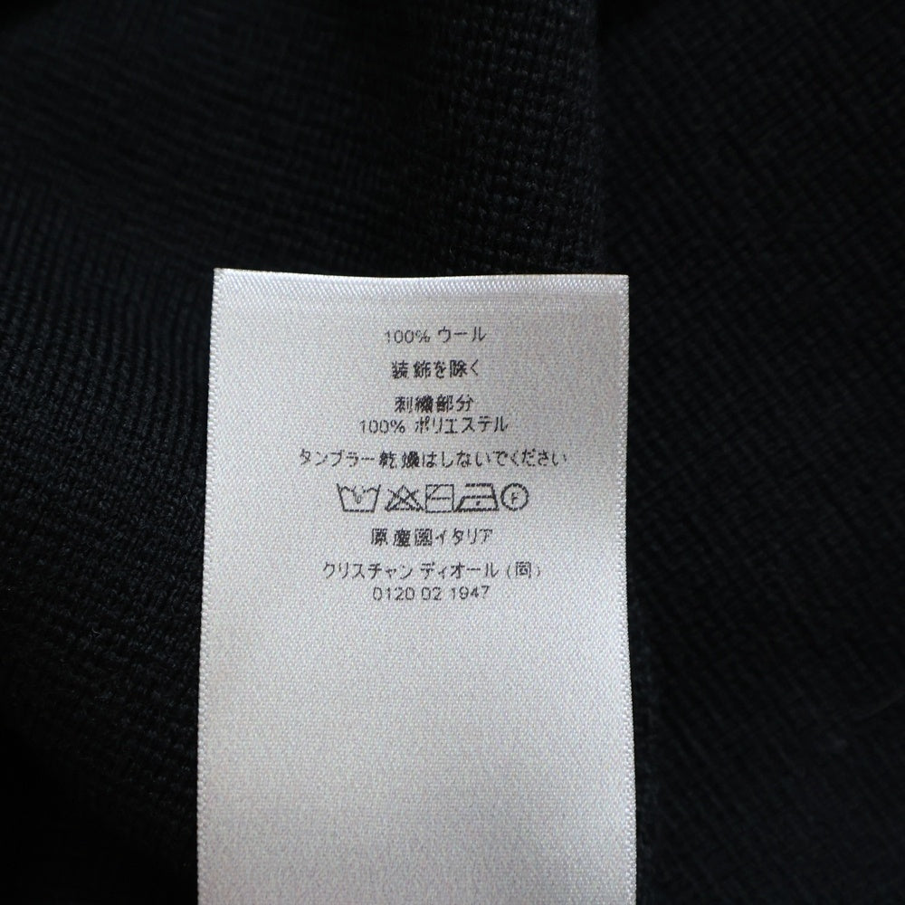 DIOR(ディオール) CDエンボスロゴ クルーネック バージンウール ニットセーター ブラック 513M617A2000