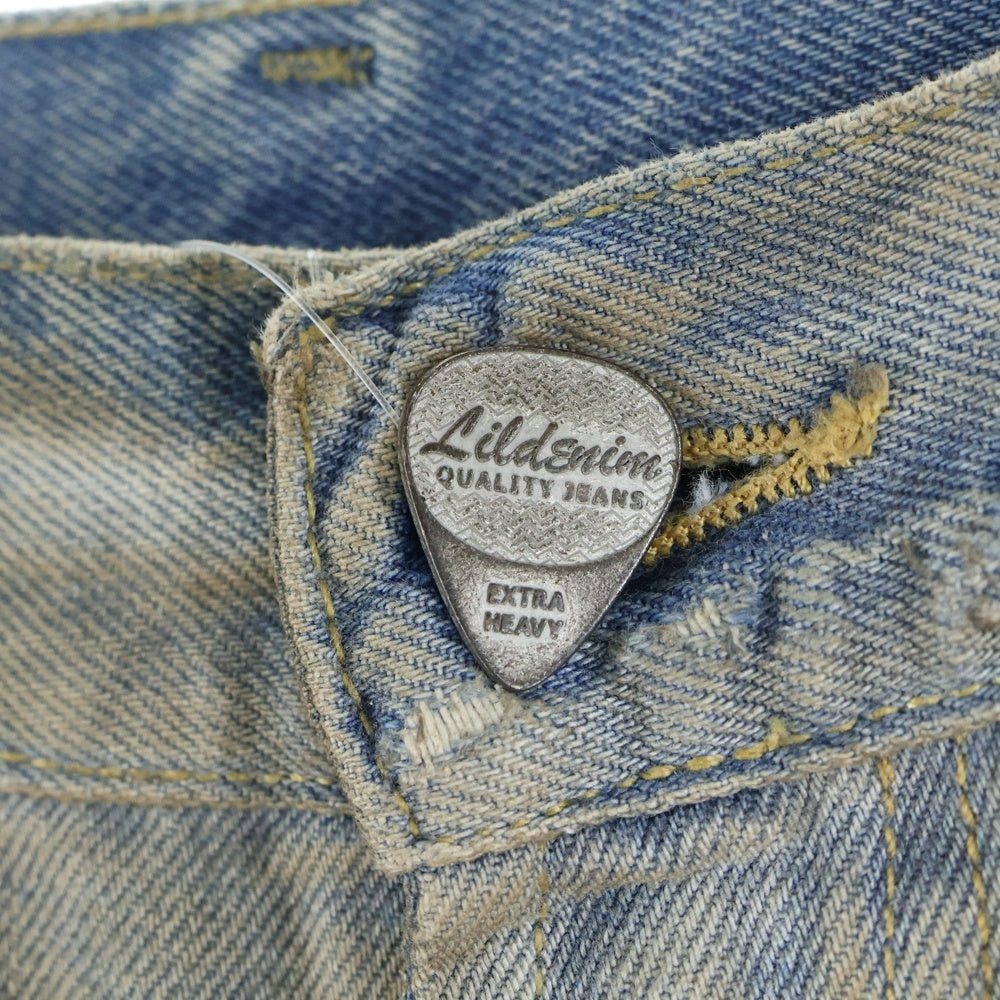 Lildenimjean(リルデニムジーン) LDJ Ragged Jean ワイドプリント ダメージ デニムパンツ インディゴ 004-LDJ24130-K2