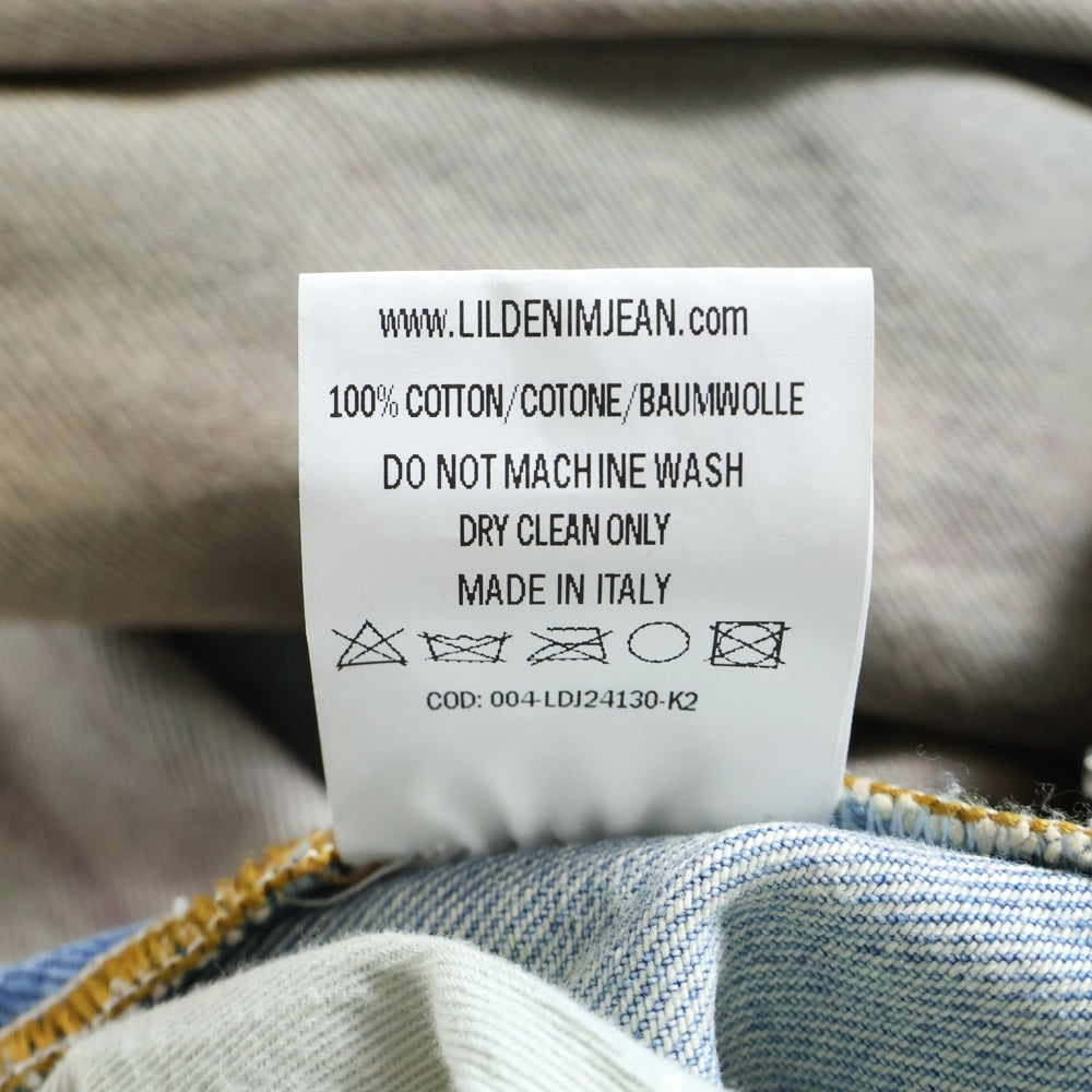 Lildenimjean(リルデニムジーン) LDJ Ragged Jean ワイドプリント ダメージ デニムパンツ インディゴ 004-LDJ24130-K2