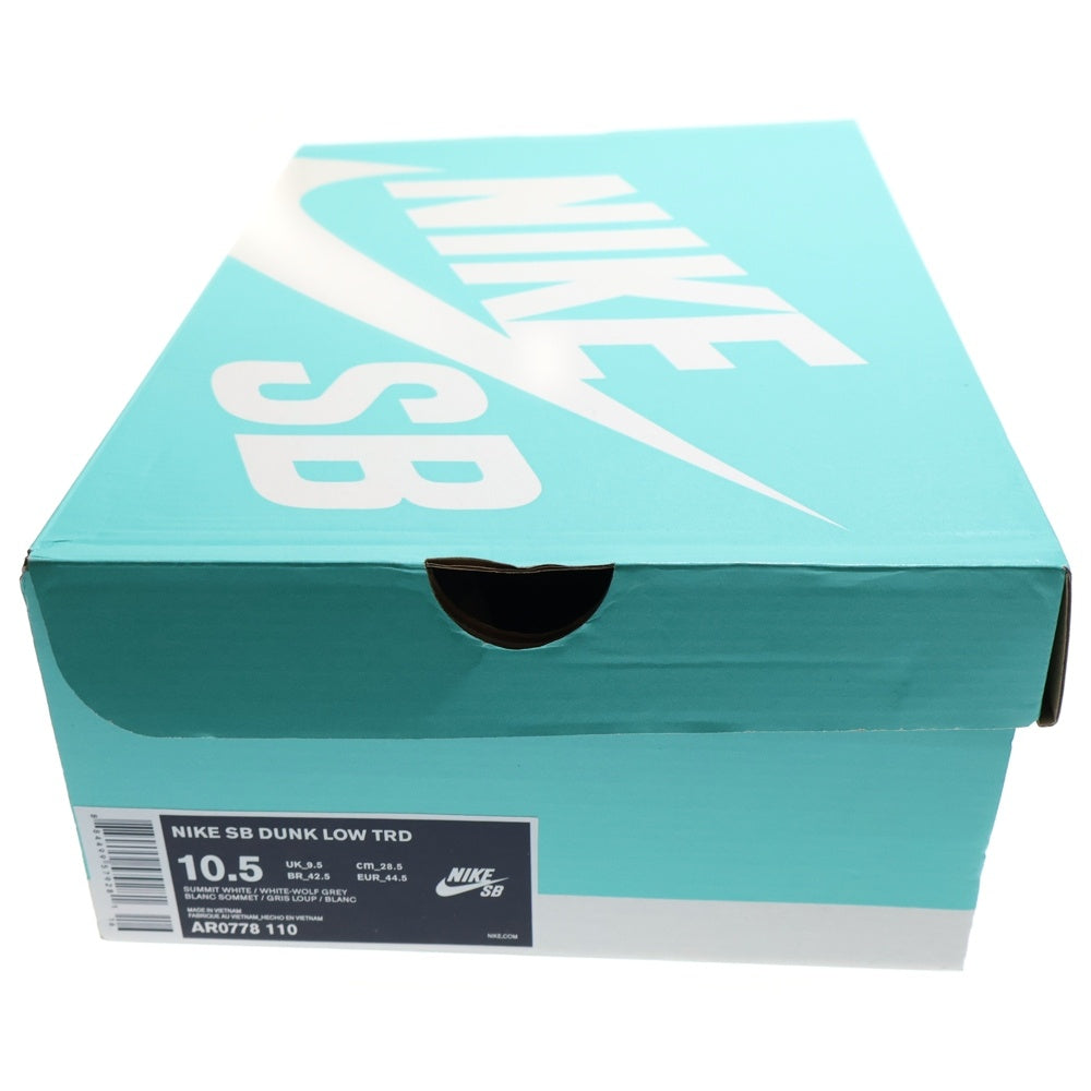 NIKE SB(ナイキエスビー) DUNK LOW SUMMIT WHITE WOLF GREY ダンク サミットホワイト ローカットスニーカー グレー US10.5/28.5cm AR0778-110
