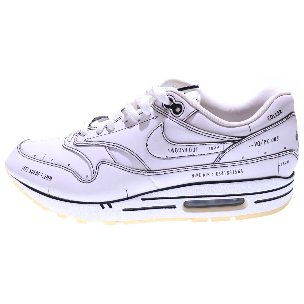 NIKE(ナイキ) AIR MAX 1 TINKER SCHEMATIC WHITE エアマックス1 ティンカー スキマティックホワイト ローカットスニーカー ホワイト US10.5/28.5cm CJ4286-100