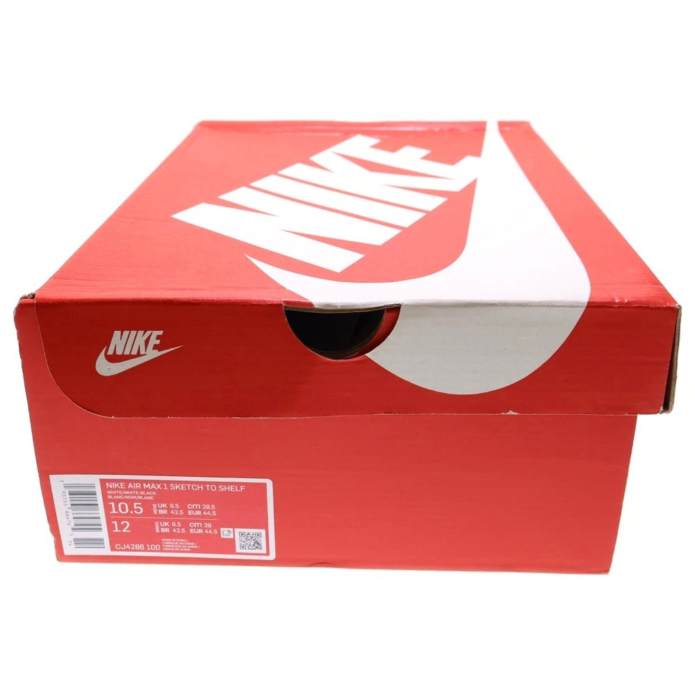 NIKE(ナイキ) AIR MAX 1 TINKER SCHEMATIC WHITE エアマックス1 ティンカー スキマティックホワイト ローカットスニーカー ホワイト US10.5/28.5cm CJ4286-100