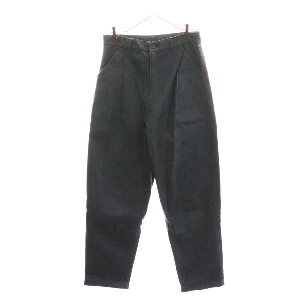 YANTOR(ヤントル) ノーカラー フロントポケット デニムジャケット ワイドデニムパンツ セットアップ インディゴ Y153BL01 Y153PT06