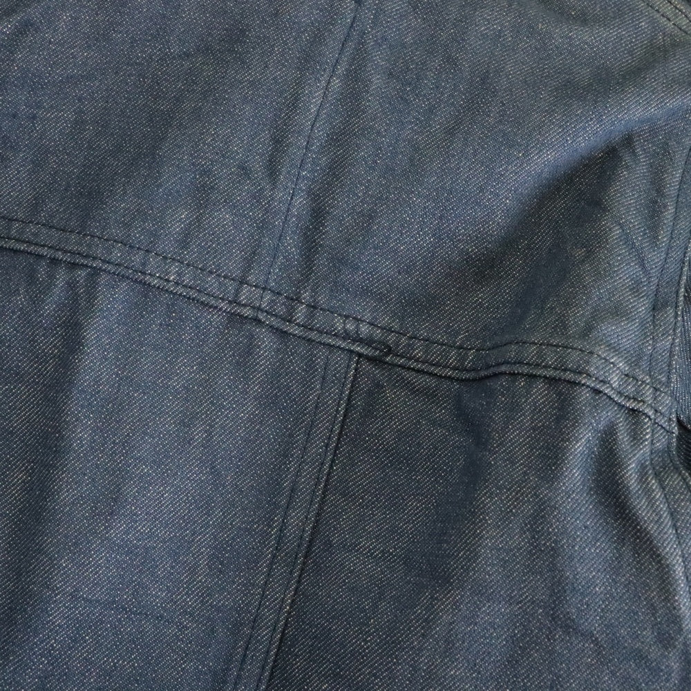 YANTOR(ヤントル) ノーカラー フロントポケット デニムジャケット ワイドデニムパンツ セットアップ インディゴ Y153BL01 Y153PT06