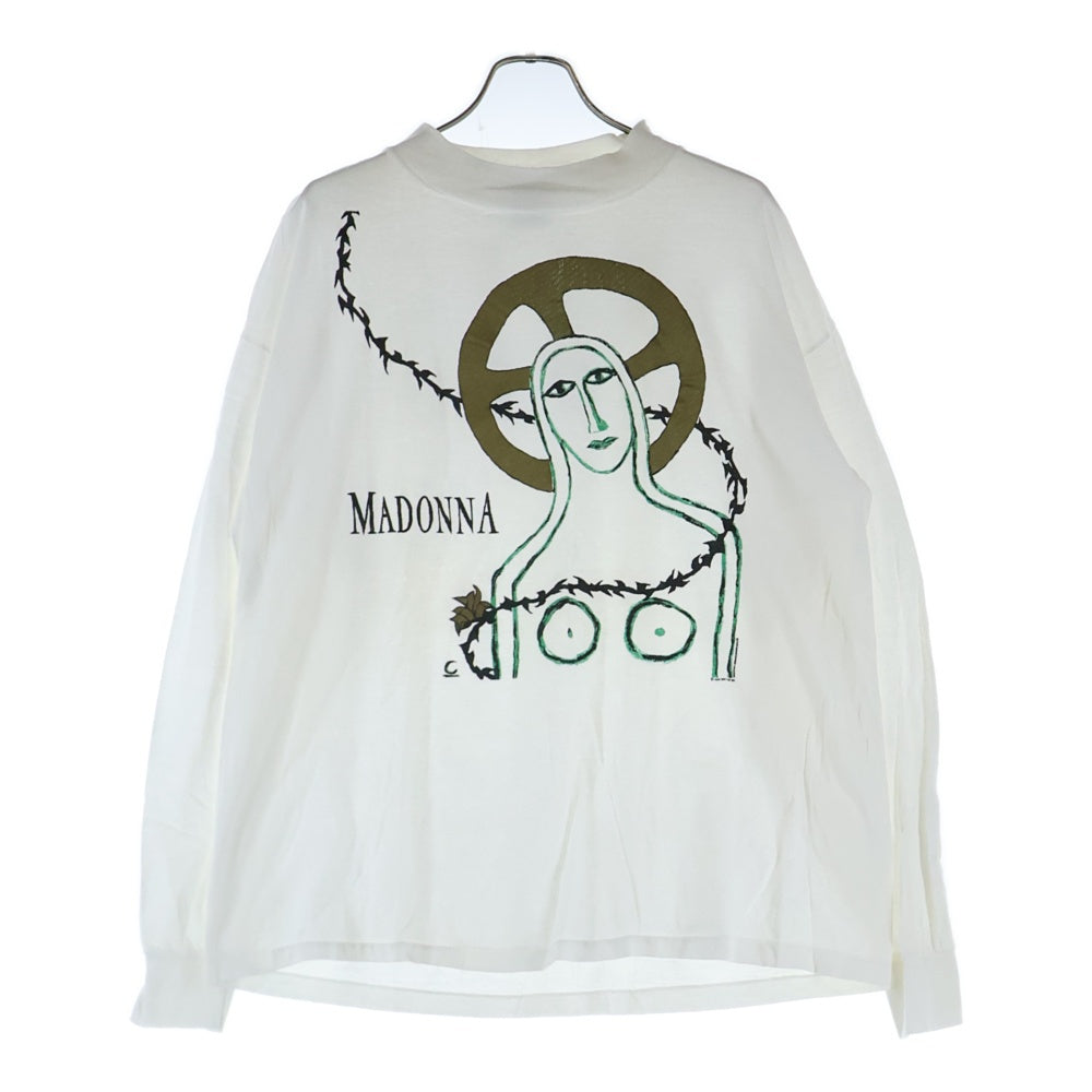 VINTAGE(ヴィンテージ) 90S VINTAGE MADONNA MLVC TOUR TEE ヴィンテージ マドンナ ツアー プリント ロングスリーブ 長袖Tシャツ カットソー ホワイト
