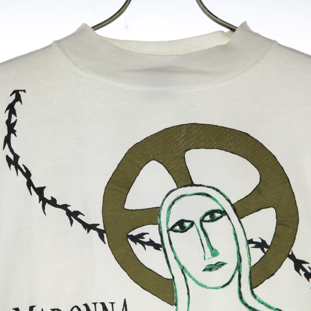 VINTAGE(ヴィンテージ) 90S VINTAGE MADONNA MLVC TOUR TEE ヴィンテージ マドンナ ツアー プリント ロングスリーブ 長袖Tシャツ カットソー ホワイト