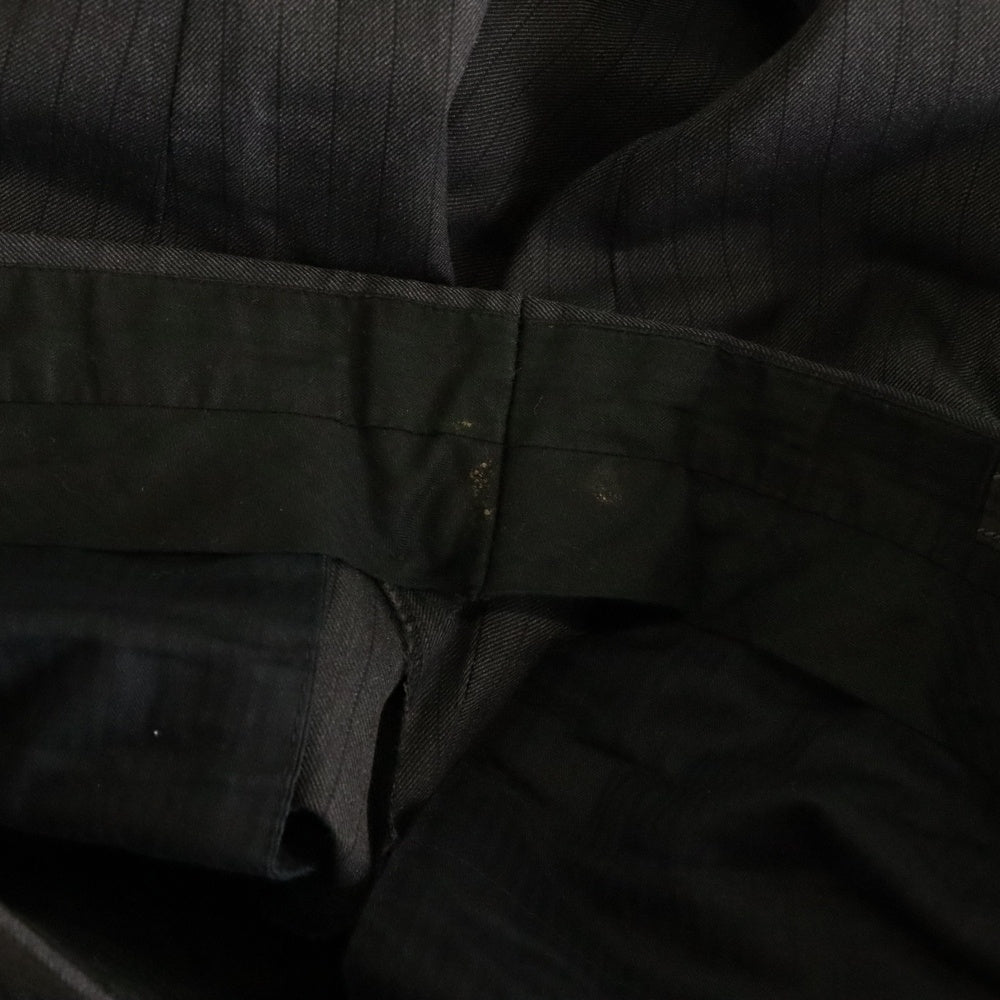 PRADA(プラダ) オールド ストライプ 比翼 ダブルテーラードジャケット センタープレス テーパードパンツ セットアップスーツ グレー