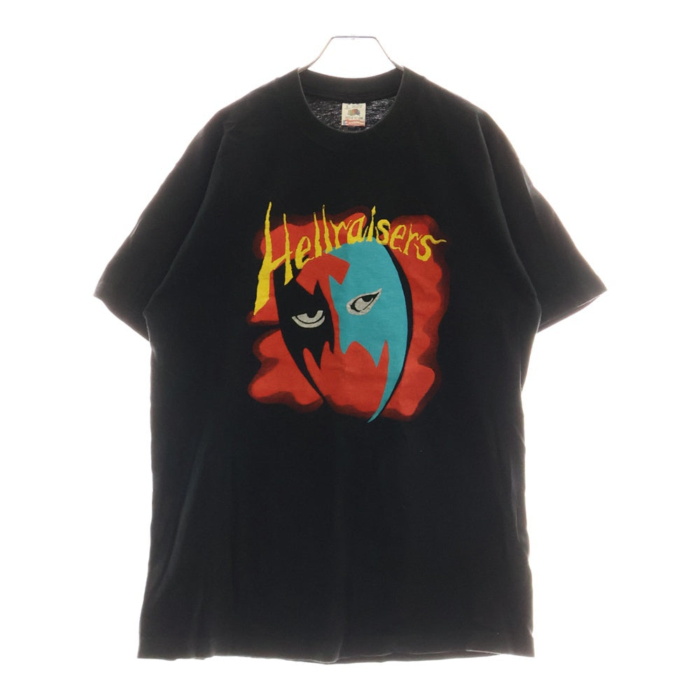 VINTAGE(ヴィンテージ) 90S VINTAGE Hellraisers ヴィンテージ ヘルレイザーズ 両面プリント クルーネック半袖Tシャツ カットソー ブラック