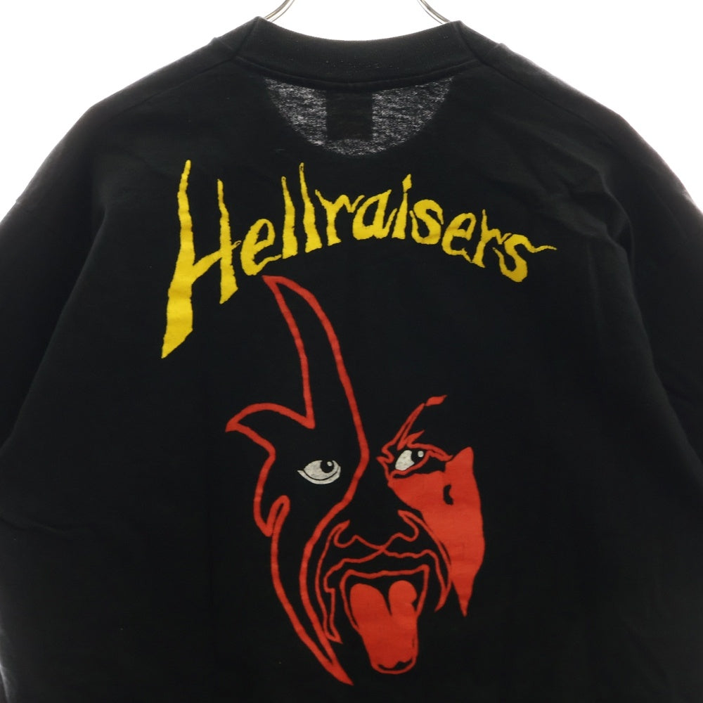 VINTAGE(ヴィンテージ) 90S VINTAGE Hellraisers ヴィンテージ ヘルレイザーズ 両面プリント クルーネック半袖Tシャツ カットソー ブラック