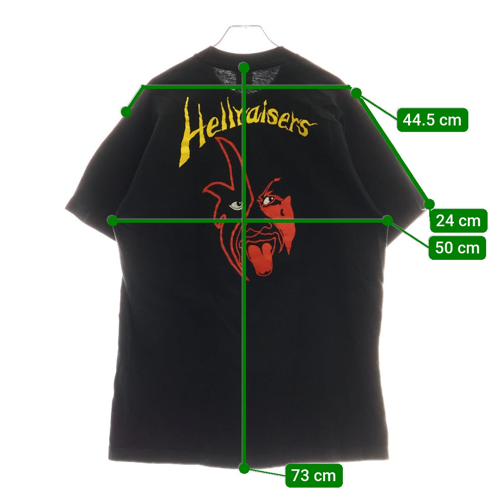 VINTAGE(ヴィンテージ) 90S VINTAGE Hellraisers ヴィンテージ ヘルレイザーズ 両面プリント クルーネック半袖Tシャツ カットソー ブラック