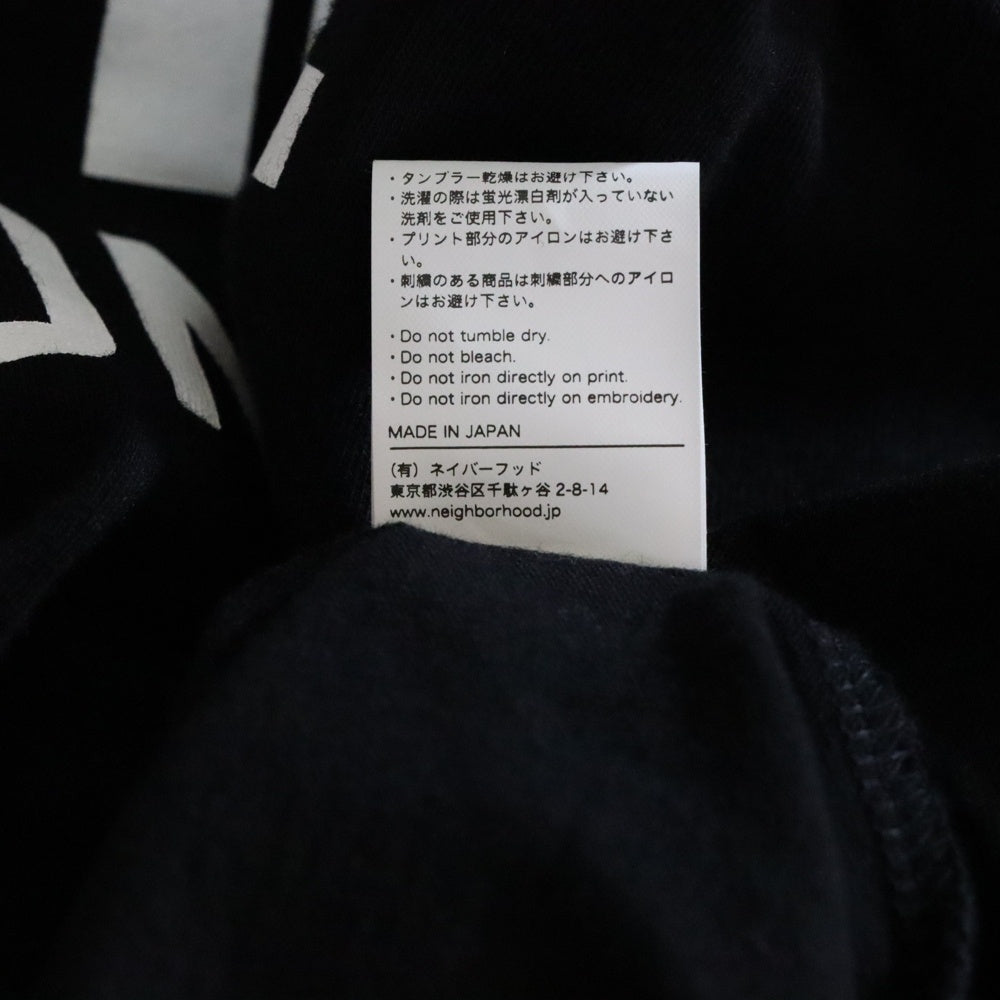 NEIGHBORHOOD(ネイバーフッド) 25SS×Yohji Yamamoto ヨウジヤマモト ロゴプリント コットン 半袖Tシャツ ブラック HP-T90-997