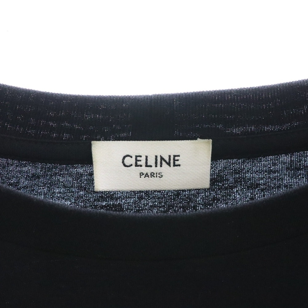 CELINE(セリーヌ) 23AW スタッズロゴ クルーネック半袖Tシャツ ブラック 2X26J671Q