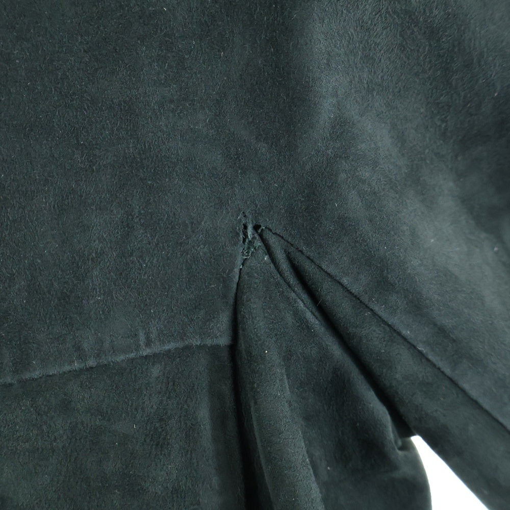 S MAX MARA(エス マックスマーラ) ラムレザー スウェード ノーカラーコート グリーン レディース 94710151 05