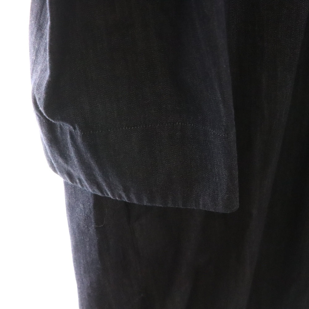 S MAX MARA(エス マックスマーラ) ノーカラー Vネック コットン 長袖ワンピース ネイビー レディース 91910111-000