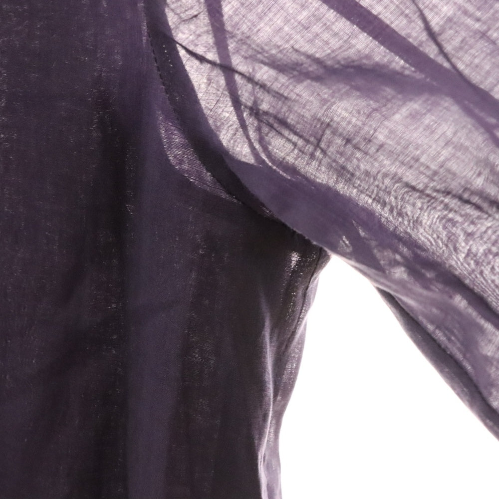 S MAX MARA(エス マックスマーラ) フロントギャザー フリル ラミー 長袖シャツ パープル レディース 9110412-034