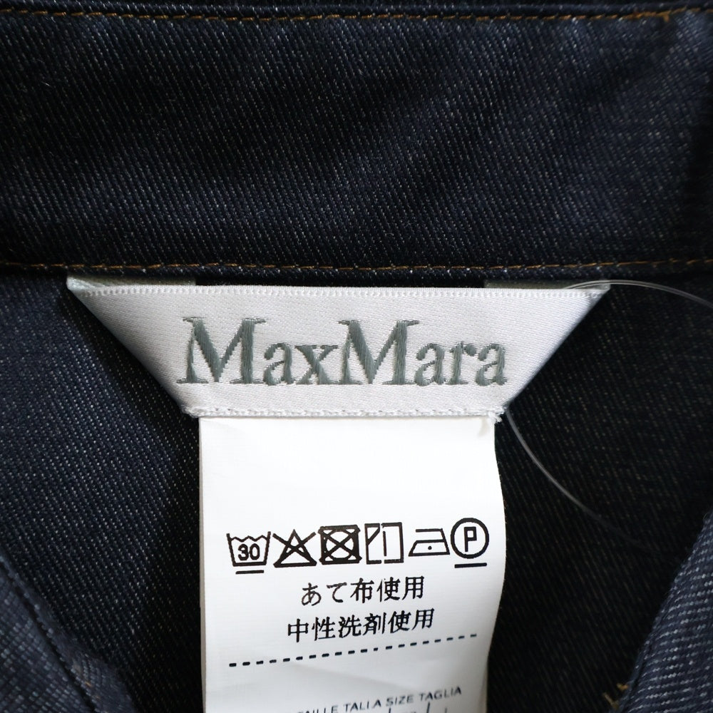 Max Mara(マックスマーラ) 比翼ボタン デニム 長袖シャツ インディゴ レディース 1160703-001