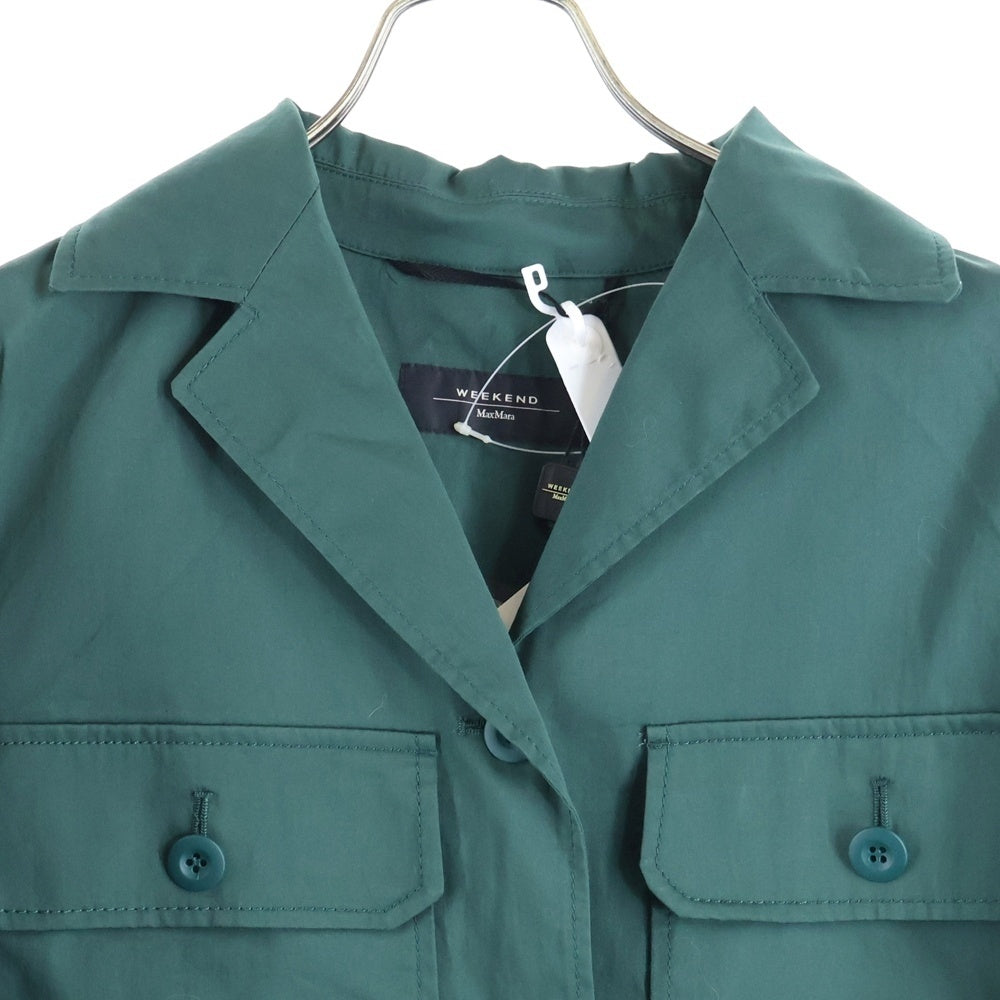 Weekend Max Mara(ウィークエンド マックスマーラ) ダブルポケット フロントボタン ワークシャツ ジャケット グリーン レディース 50410611-002