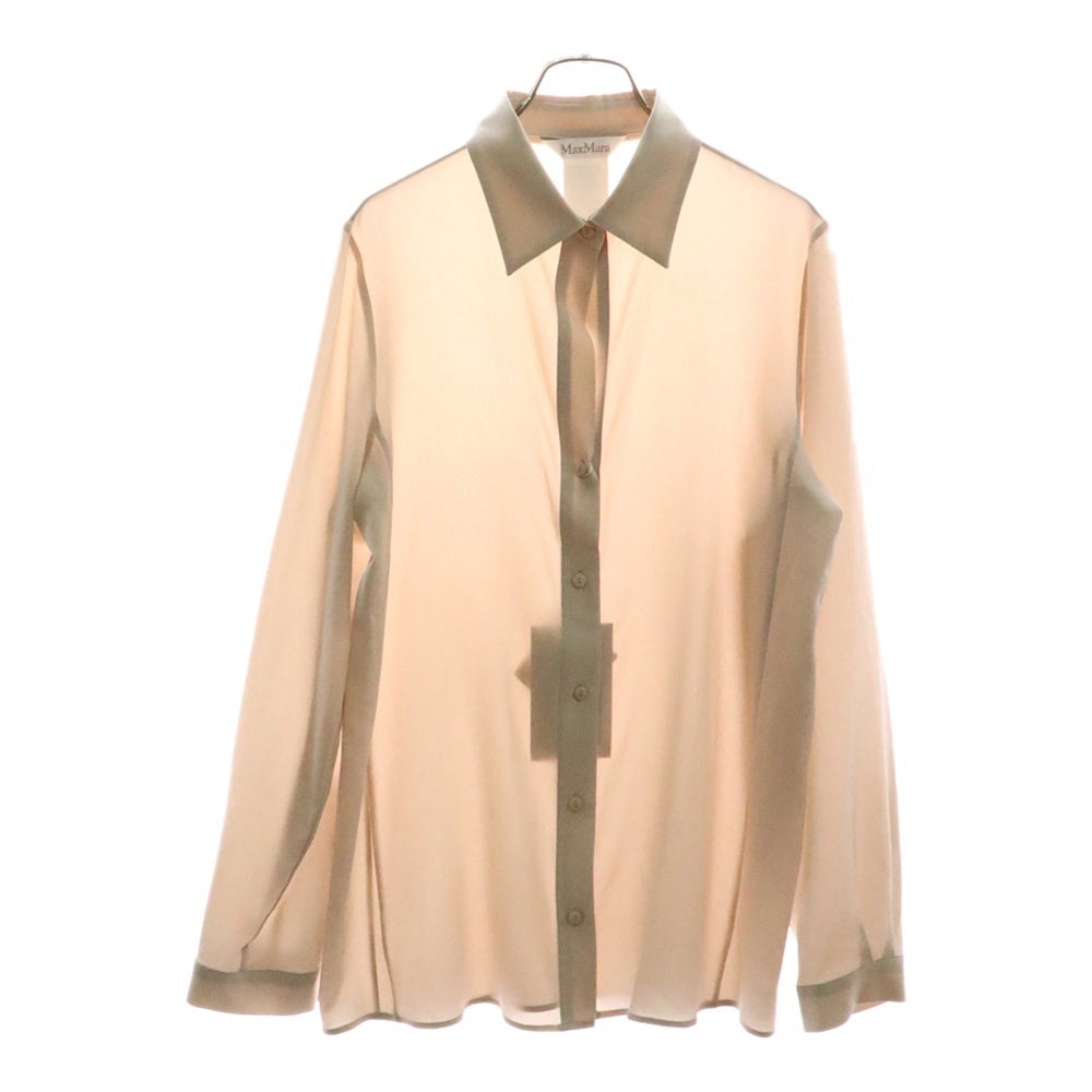 Max Mara(マックスマーラ) フロントボタン シルク 長袖シャツ ピンク レディース 11160353-004