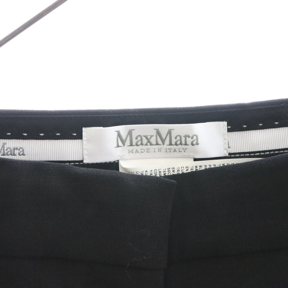 Max Mara(マックスマーラ) センタープレス リブカット ストレートスラックス ブラック レディース 1131047-016