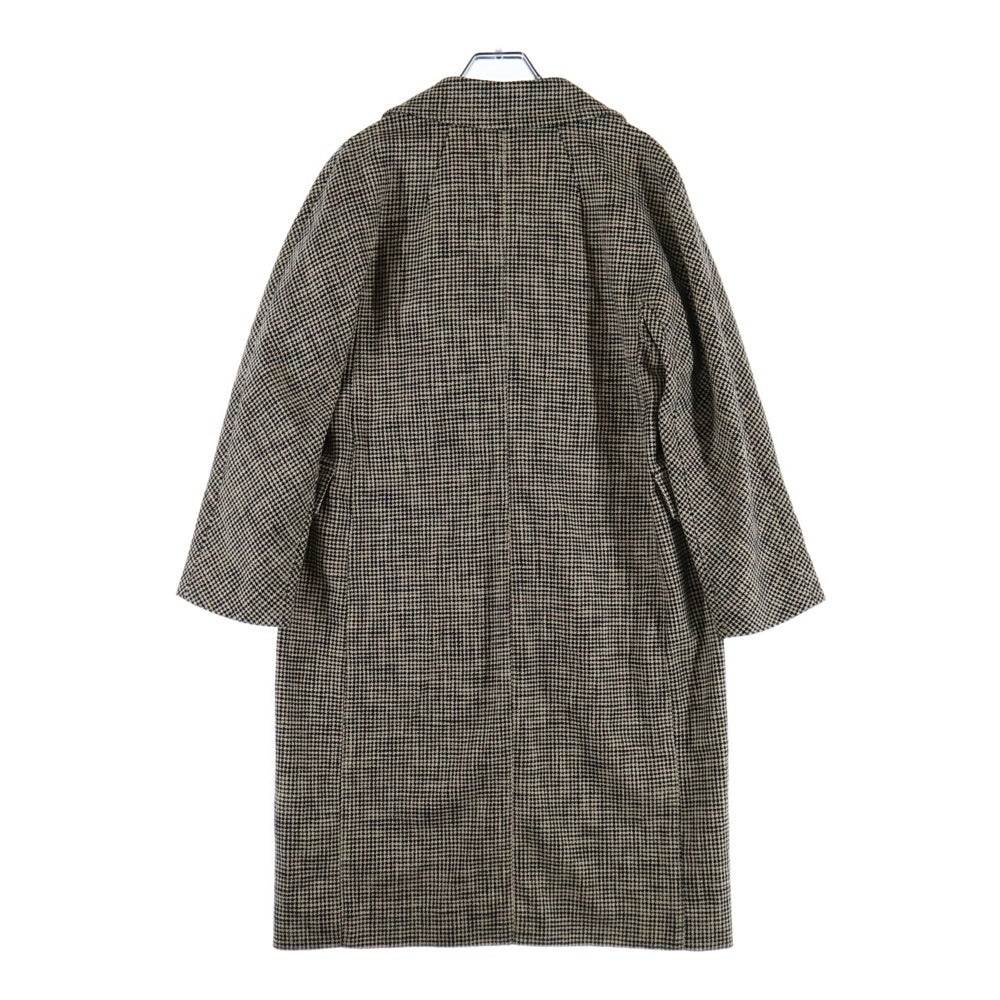 S MAX MARA(エス マックスマーラ) 千鳥格子 ノッチドラペル チェスターコート ベージュ ブラウン レディース 91210312-001