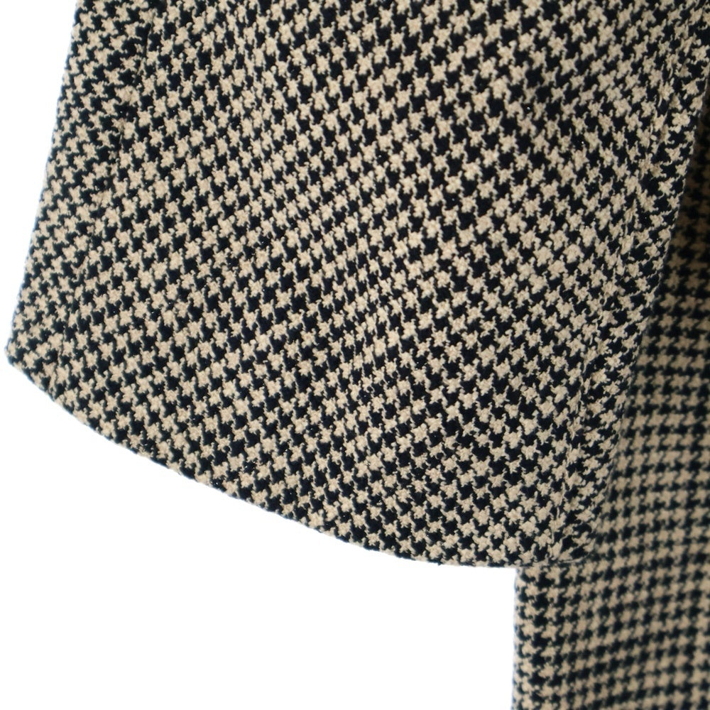 S MAX MARA(エス マックスマーラ) 千鳥格子 ノッチドラペル チェスターコート ベージュ ブラウン レディース 91210312-001