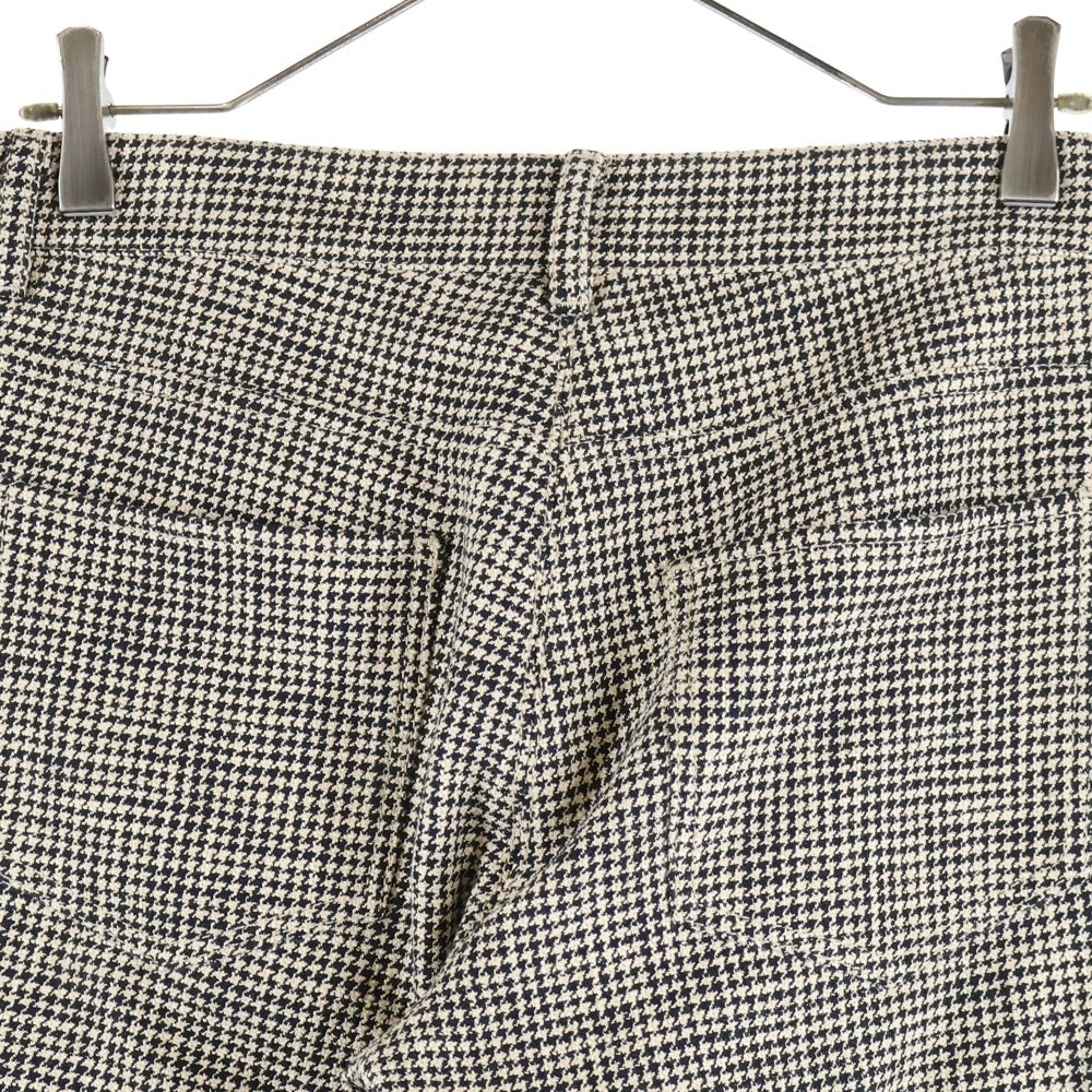 S MAX MARA(エス マックスマーラ) 千鳥格子 カットオフ ストレートパンツ ブラウン レディース 91311712-001