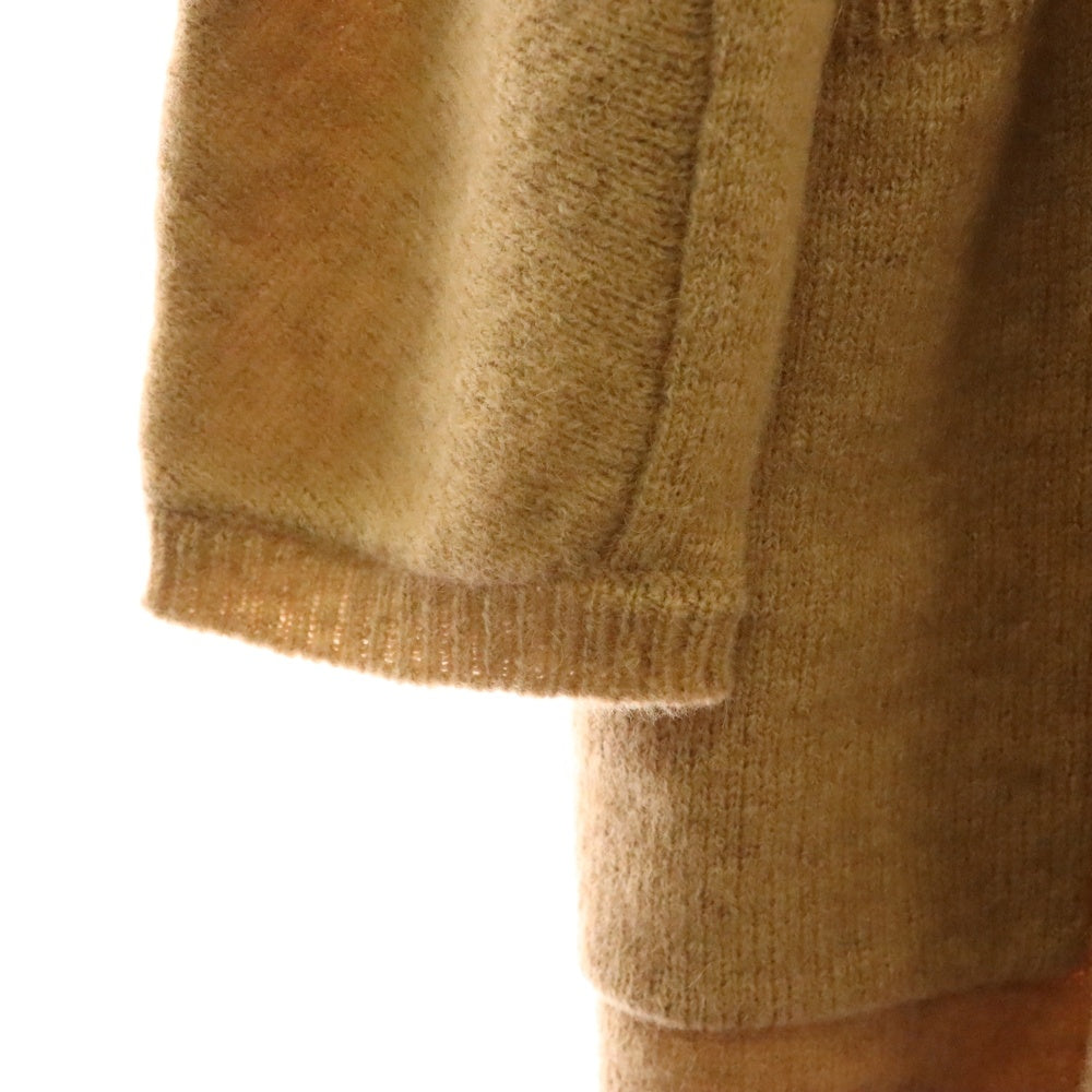 Max Mara(マックスマーラ) リブフリンジ フロントポケット ウールニット コンチョ ブラウン レディース 3947498-003