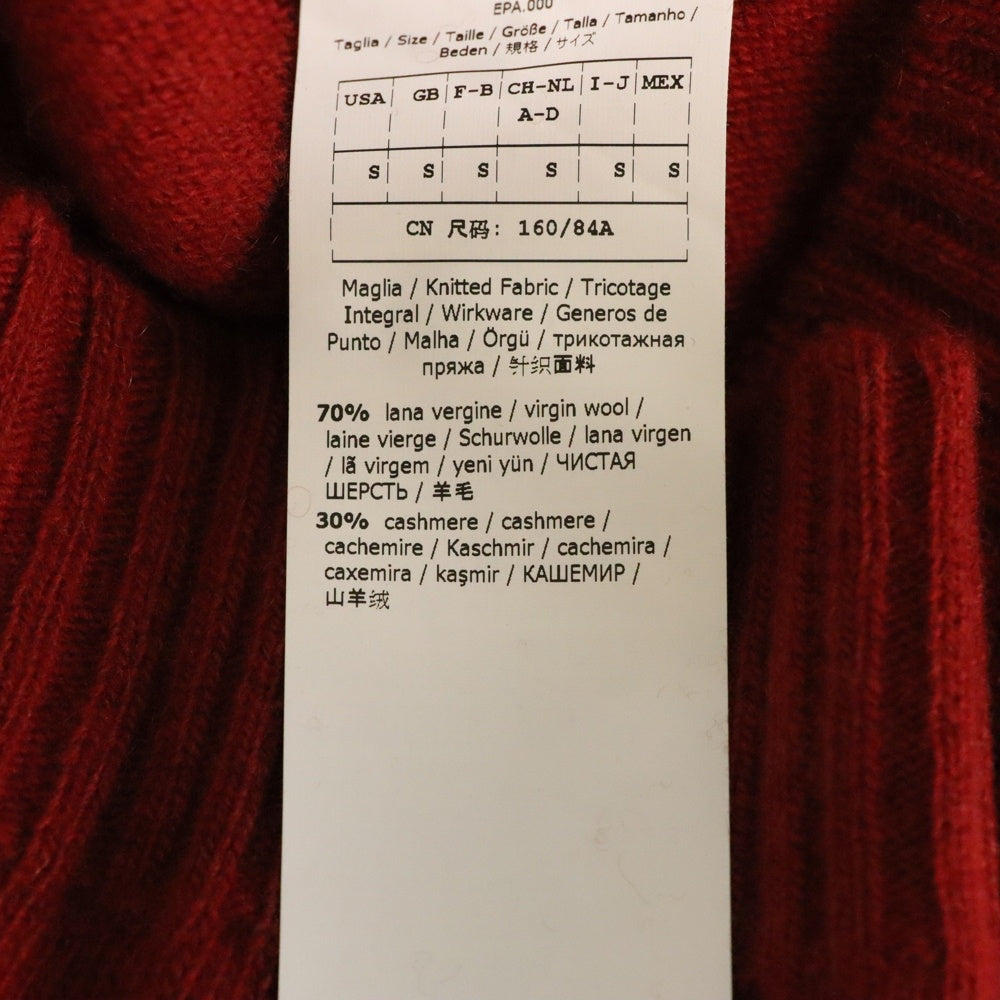 Max Mara(マックスマーラ) ハイネック タートルネック リブハイゲージ切替 ニットセーター レッド レディース 13662083-013