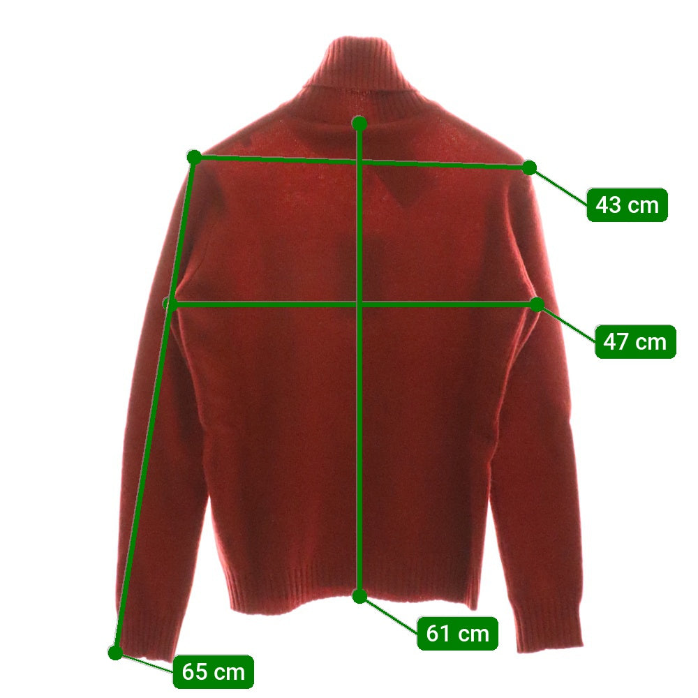 Max Mara(マックスマーラ) ハイネック タートルネック リブハイゲージ切替 ニットセーター レッド レディース 13662083-013