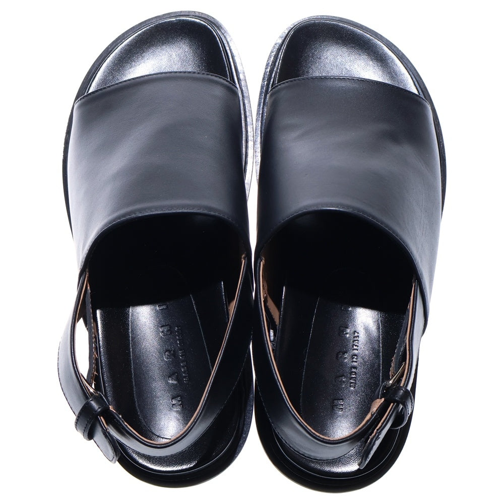 MARNI(マルニ) バックストラップ レザー サンダル ブラック レディース