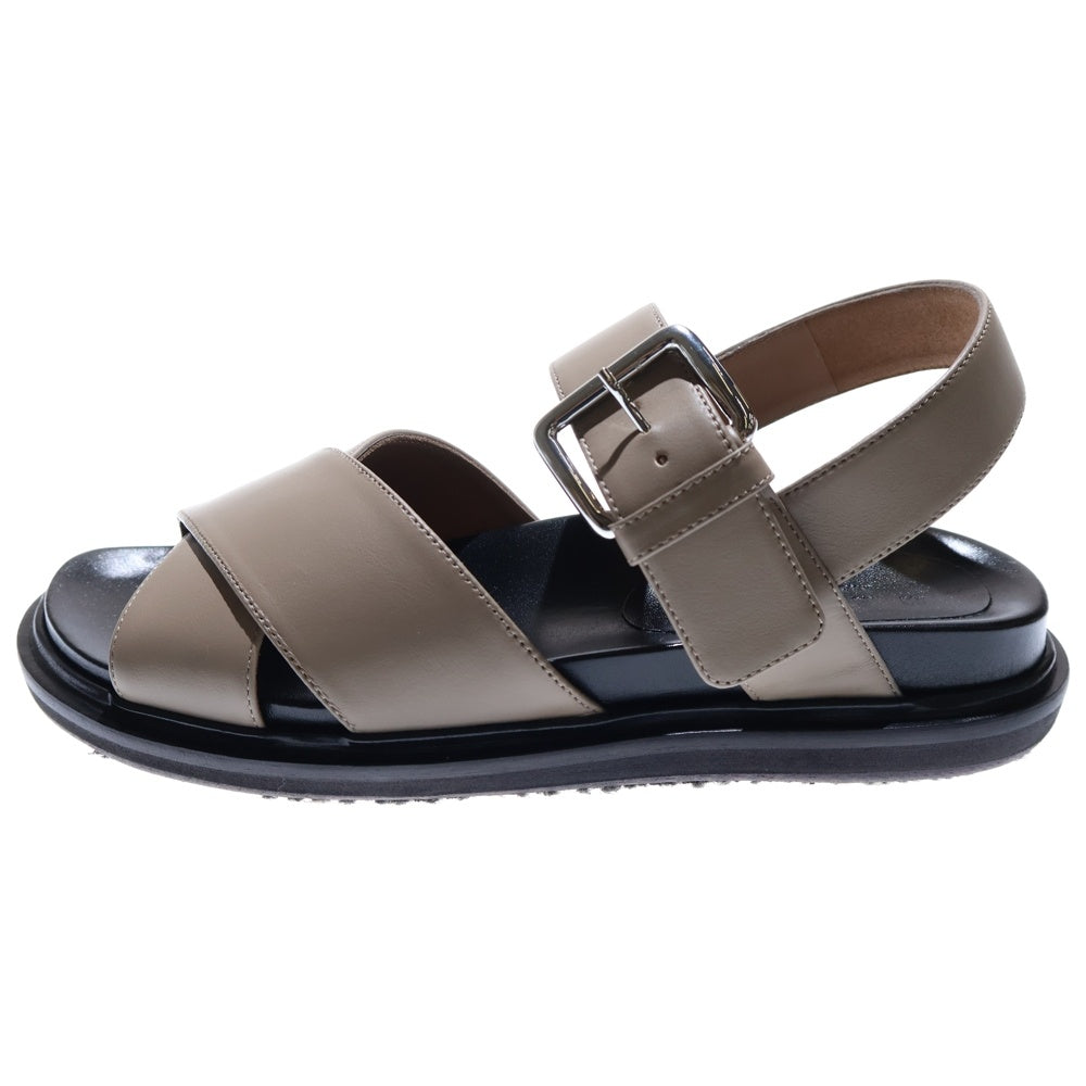 MARNI(マルニ) フスベット レザーサンダル ブラック レディース