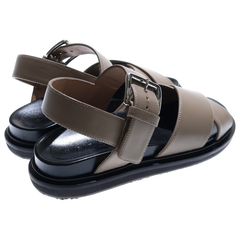 MARNI(マルニ) フスベット レザーサンダル ブラック レディース