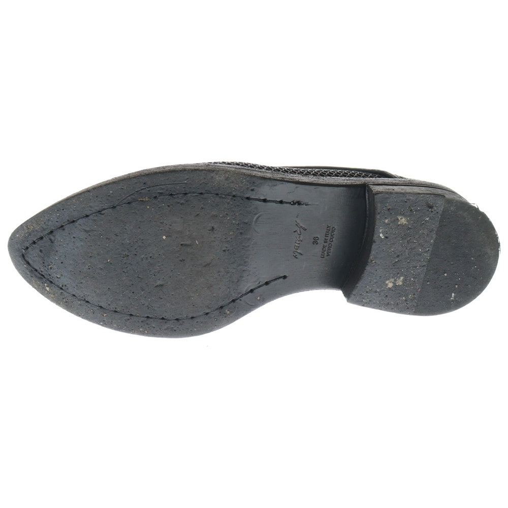 marsell(マルセル) ポインテッドトゥ メッシュレザー ドレスシューズ ブラック レディース