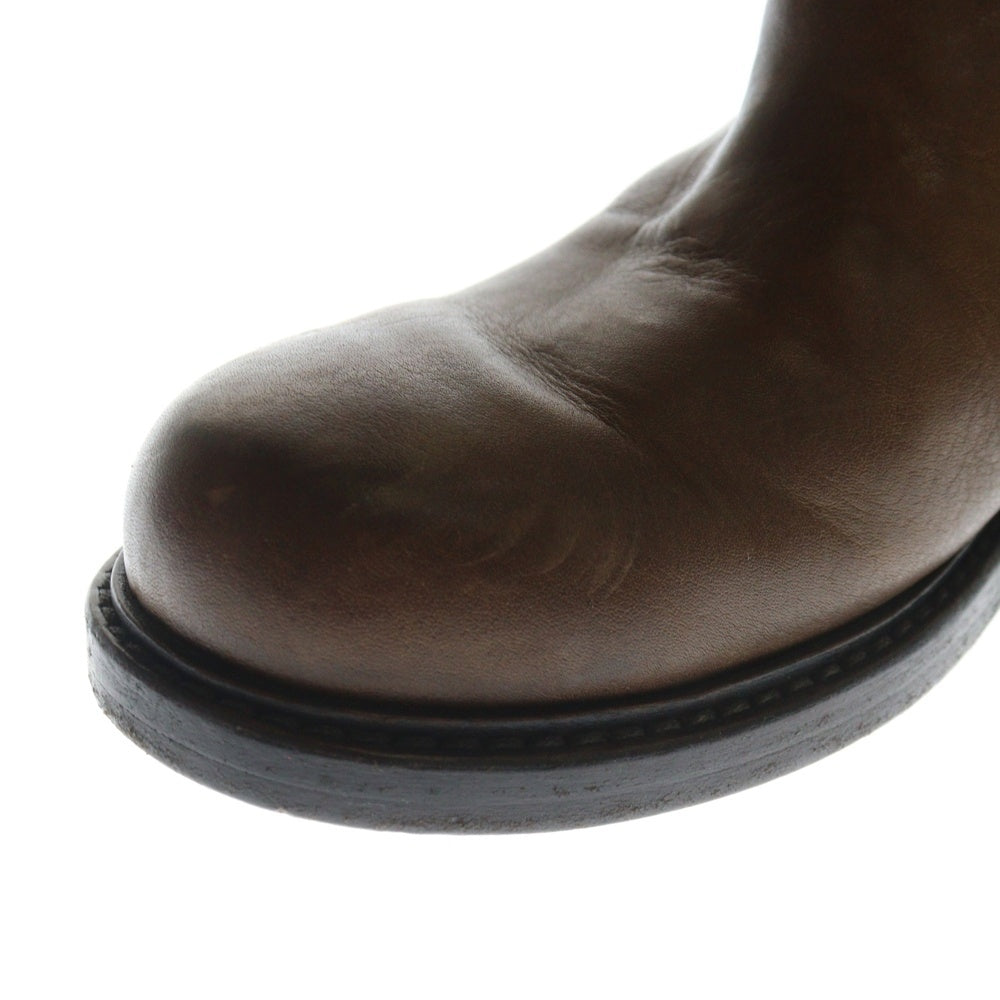 BUTTERO(ブッテロ) ベルトストラップ レザー エンジニアブーツ ブラウン レディース B3704