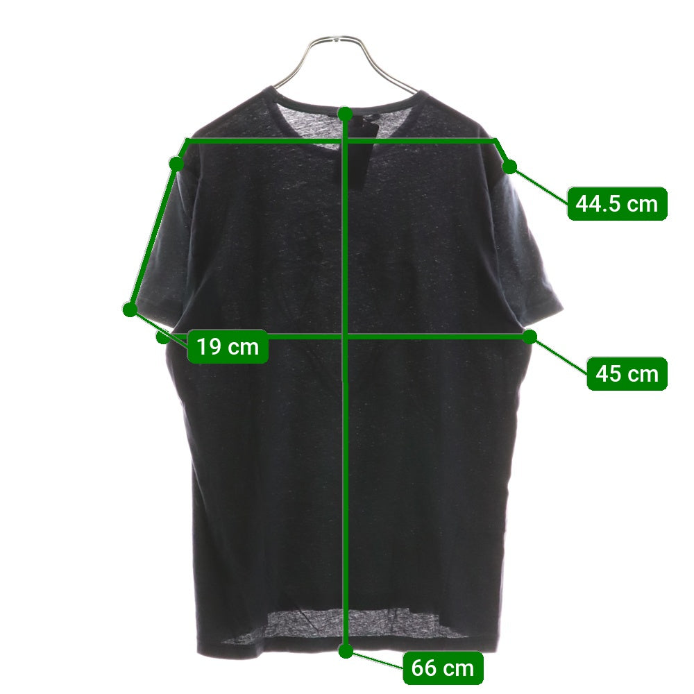 GUCCI(グッチ) エンブレム フロッキーロゴプリント バイカラー クルーネック 半袖Tシャツ カットソー グレー/ブラック 363349